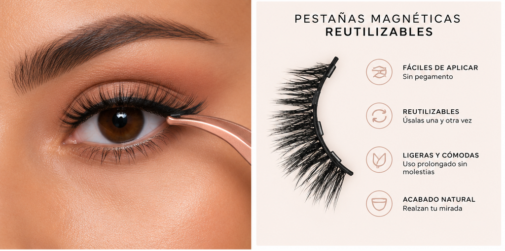 Pestañas Magnéticas Reutilizables 3D
