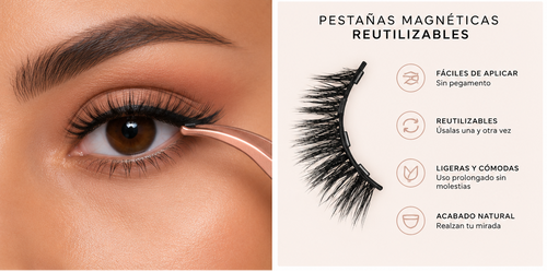 Pestañas Magnéticas Reutilizables 3D