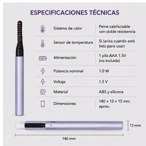 Rizador de Pestañas Eléctrico